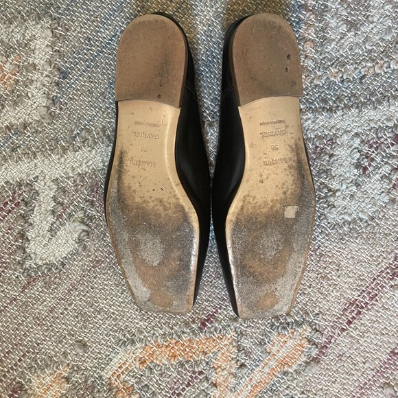 Square Toe Ballerina Flats: s38 Black,  EUC - Picture 5 of 5